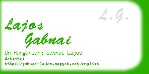 lajos gabnai business card
